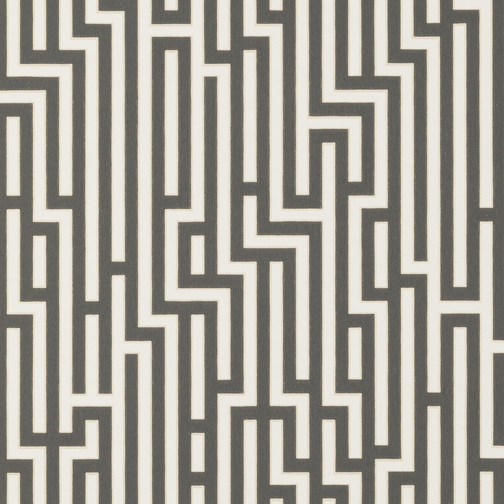 Fretwork Charcoal by G P & J Baker Wallcovering SIGNATURE PAPER - 100% United Kingdom - Horizontal: 20.488 and Vertical: 20.882 20.488 - Fabric Carolina -