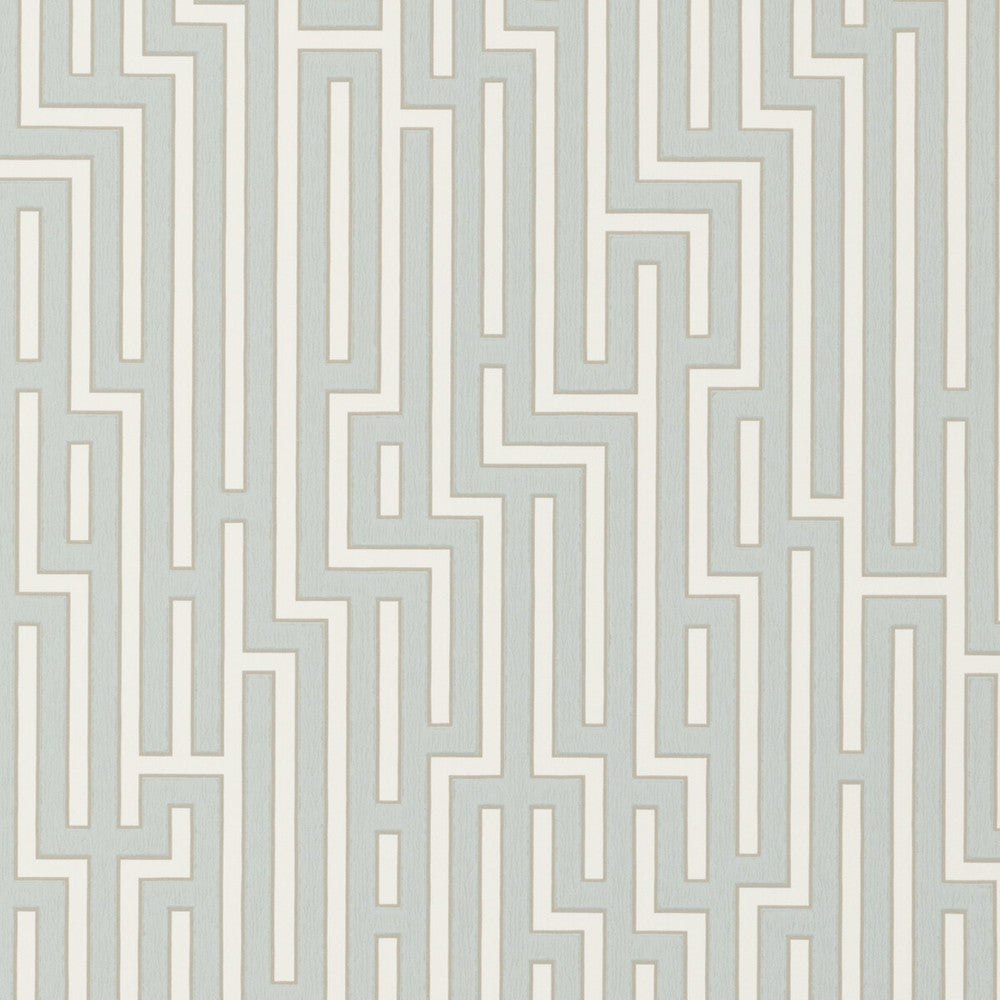 Fretwork Soft Blue by G P & J Baker Wallcovering SIGNATURE PAPER - 100% United Kingdom - Horizontal: 20.488 and Vertical: 20.882 20.488 - Fabric Carolina -