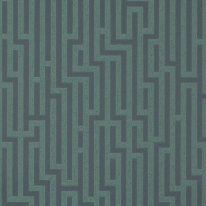 Fretwork Indigo/Teal by G P & J Baker Wallcovering SIGNATURE NON WOVEN - 100% United Kingdom Horizontal: 20.488 and Vertical: 20.882 20.488 - Fabric Carolina -