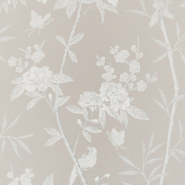 Peony & Blossom Soft Grey by G P & J Baker Wallcovering SIGNATURE NON WOVEN - 100% United Kingdom Horizontal: 20.488 and Vertical: 25.61 20.488 - Fabric Carolina -