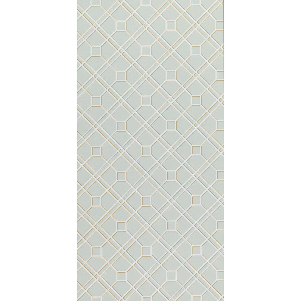 Langdale Trellis Soft Aqua by G P & J Baker Wallcovering G P & J Baker Wallcovering Langdale Trellis Soft AquaWallcovering SIGNATURE II WALLPAPERS NON WOVEN - 100% United Kingdom </p><p>Repeat: H: 20.488, V: 6.895 20.488 - Fabric Carolina -
