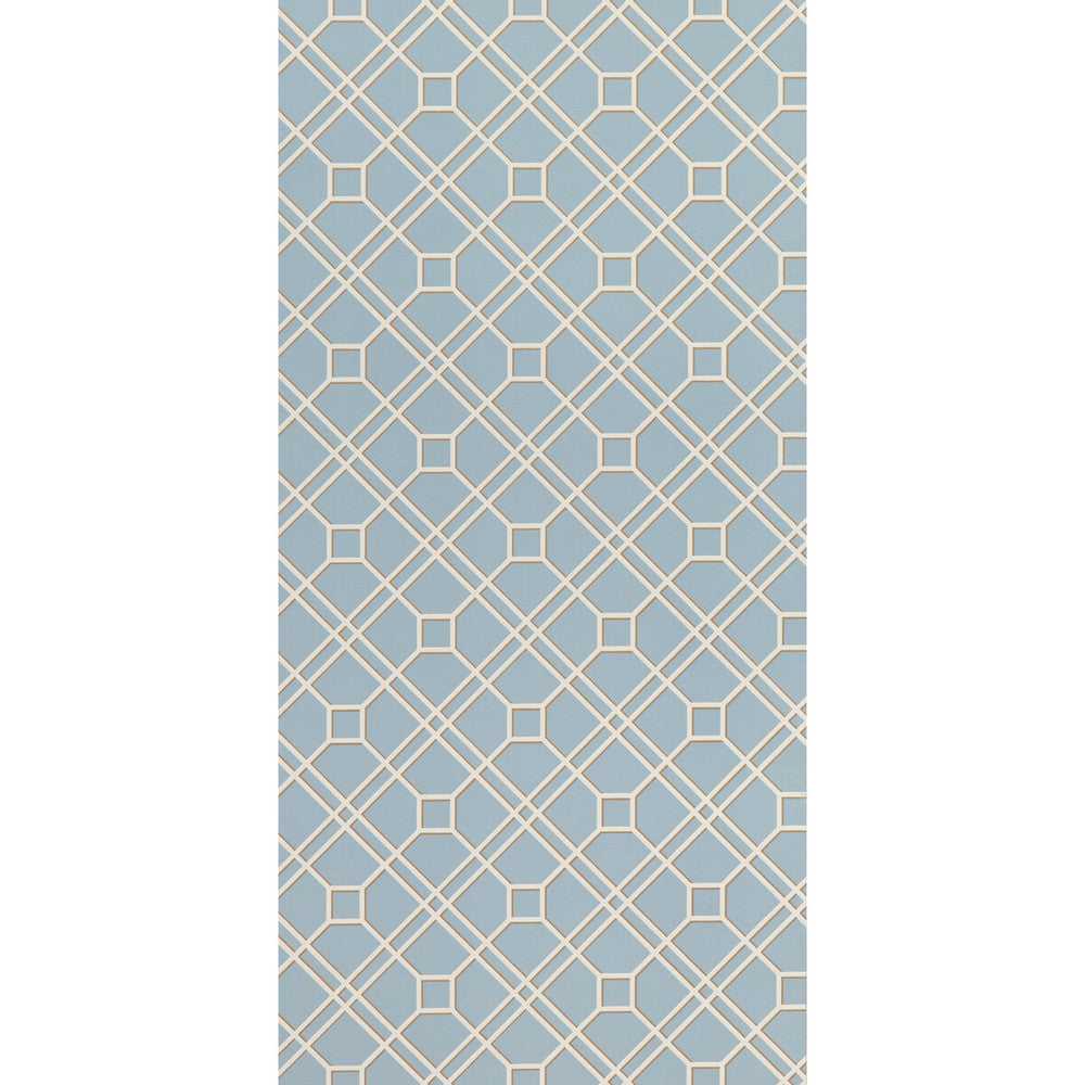 Langdale Trellis Soft Blue by G P & J Baker Wallcovering SIGNATURE II WALLPAPERS NON WOVEN - 100% United Kingdom Horizontal: 20.488 and Vertical: 6.895 20.488 - Fabric Carolina -