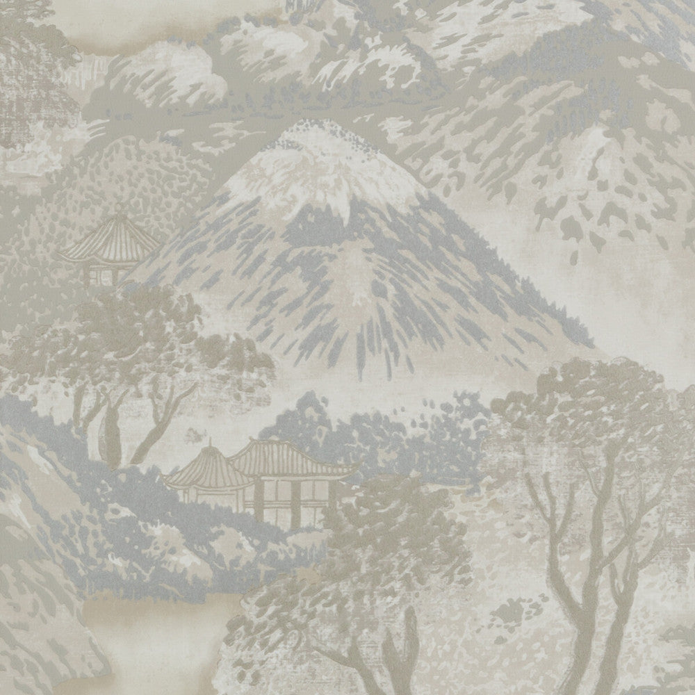 Edo Ivory/Silver by G P & J Baker Wallcovering LANGDALE PAPER - 100% United Kingdom - Horizontal: - and Vertical: 25.413 20.488 - Fabric Carolina -
