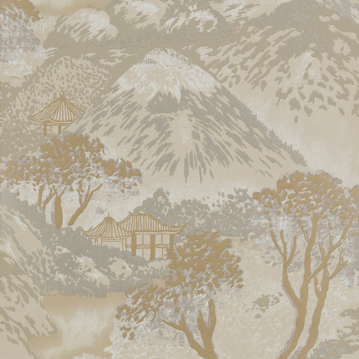Edo Stone/Bronze by G P & J Baker Wallcovering LANGDALE PAPER - 100% United Kingdom Horizontal: and Vertical: 25.413 20.488 - Fabric Carolina -