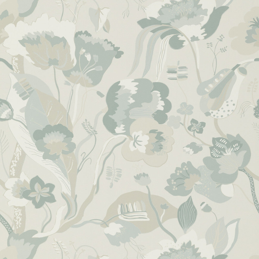 California Soft Blue by G P & J Baker Wallcovering SIGNATURE PAPER - 100% United Kingdom - Horizontal: 26.989 and Vertical: 24.034 26.989 - Fabric Carolina -