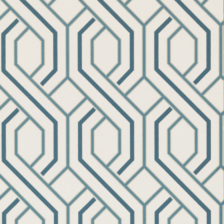 Parterre Indigo by G P & J Baker Wallcovering SIGNATURE PAPER - 100% United Kingdom - Horizontal: 20.488 and Vertical: 7.88 20.488 - Fabric Carolina -