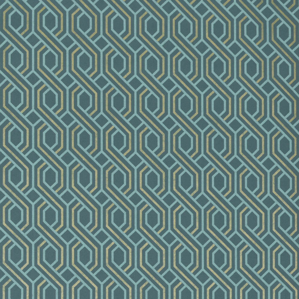 Boxwood Trellis Indigo by G P & J Baker Wallcovering SIGNATURE NON WOVEN - 100% United Kingdom Horizontal: 20.488 and Vertical: 2.758 20.488 - Fabric Carolina -