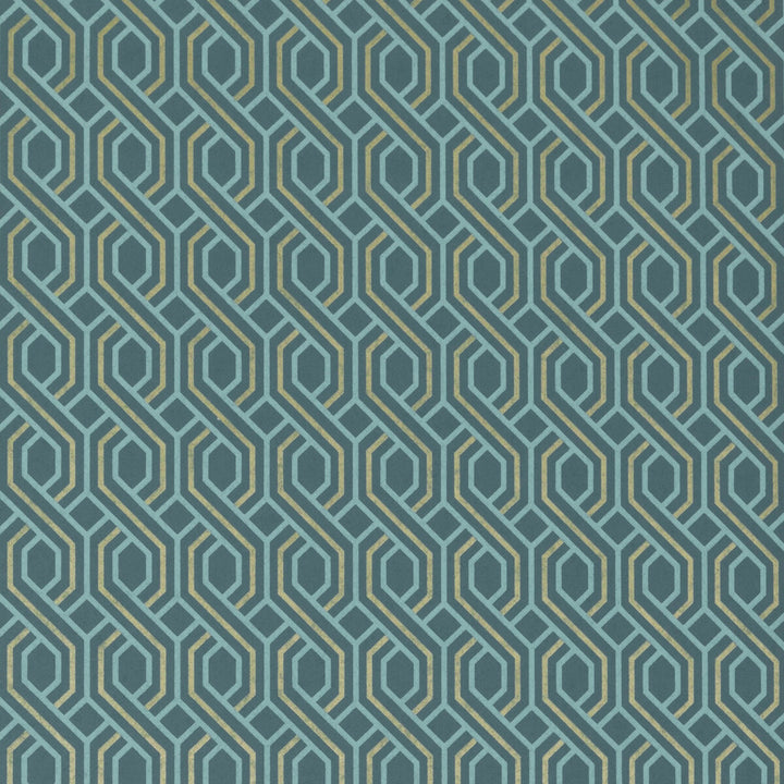 Boxwood Trellis Indigo by G P & J Baker Wallcovering SIGNATURE NON WOVEN - 100% United Kingdom Horizontal: 20.488 and Vertical: 2.758 20.488 - Fabric Carolina -