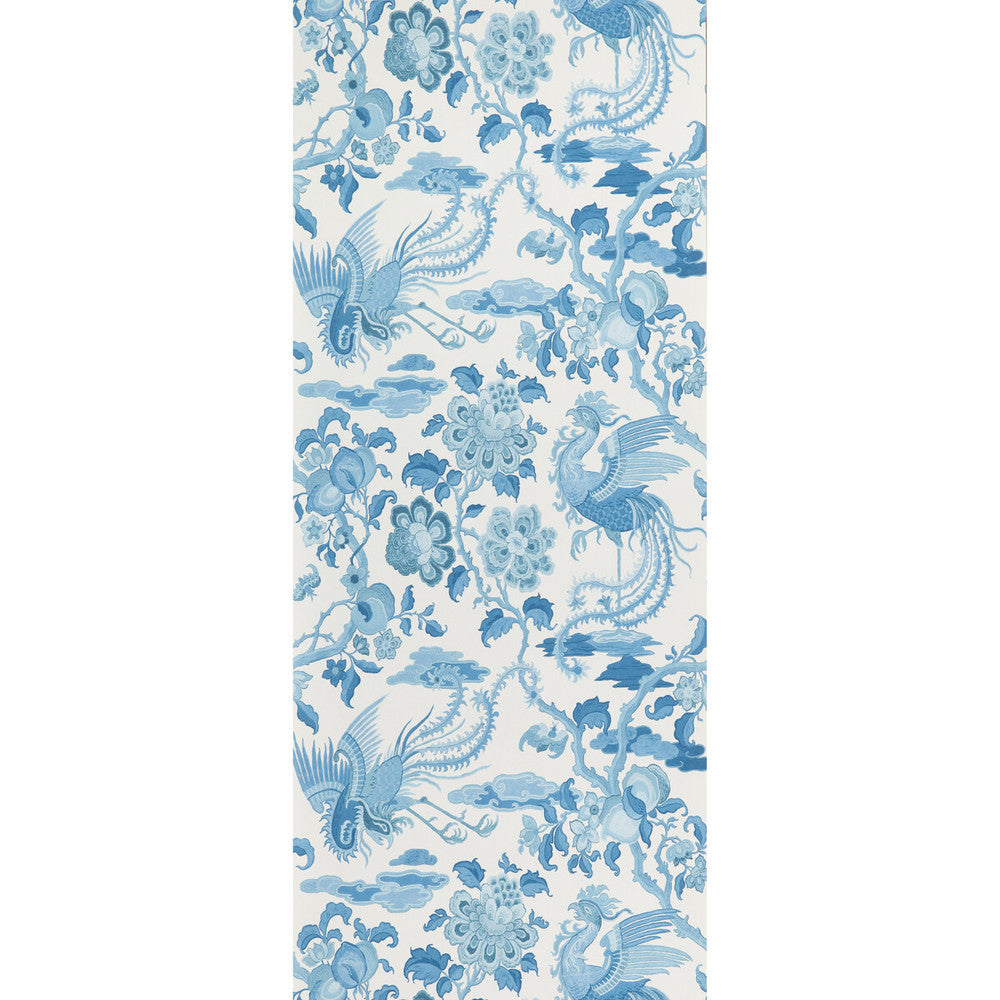 Chifu Blue by G P & J Baker Wallcovering SIGNATURE II WALLPAPERS PAPER - 100% United Kingdom - Horizontal: 20.488 and Vertical: 24.034 20.488 - Fabric Carolina -