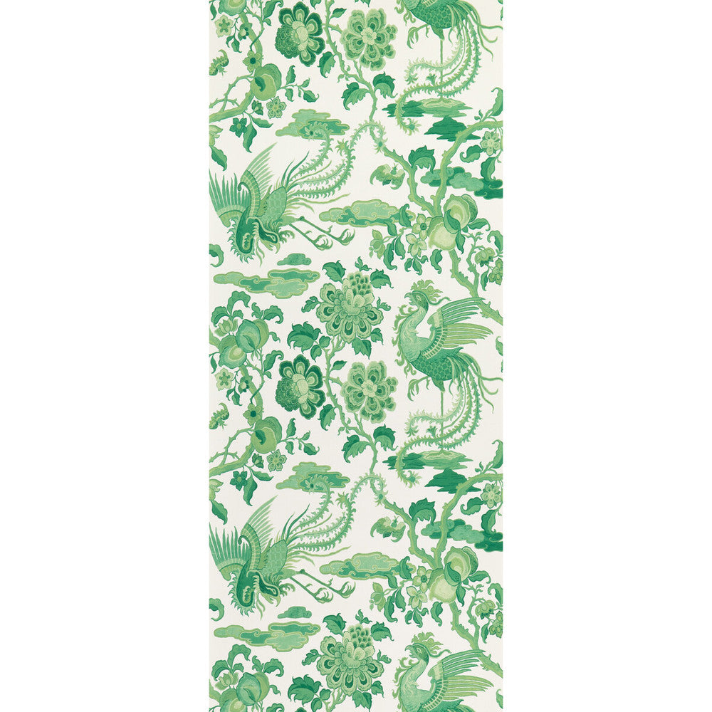 Chifu Emerald by G P & J Baker Wallcovering SIGNATURE II WALLPAPERS NON WOVEN - 100% United Kingdom Horizontal: 20.488 and Vertical: 24.034 20.488 - Fabric Carolina -