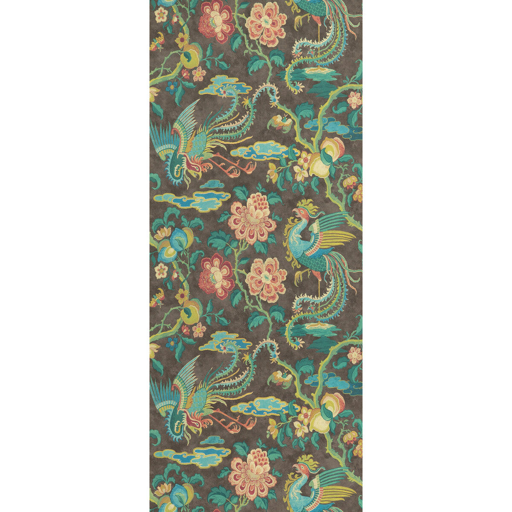 Chifu Charcoal/Multi by G P & J Baker Wallcovering SIGNATURE II WALLPAPERS NON WOVEN - 100% United Kingdom Horizontal: 20.488 and Vertical: 24.034 20.488 - Fabric Carolina -