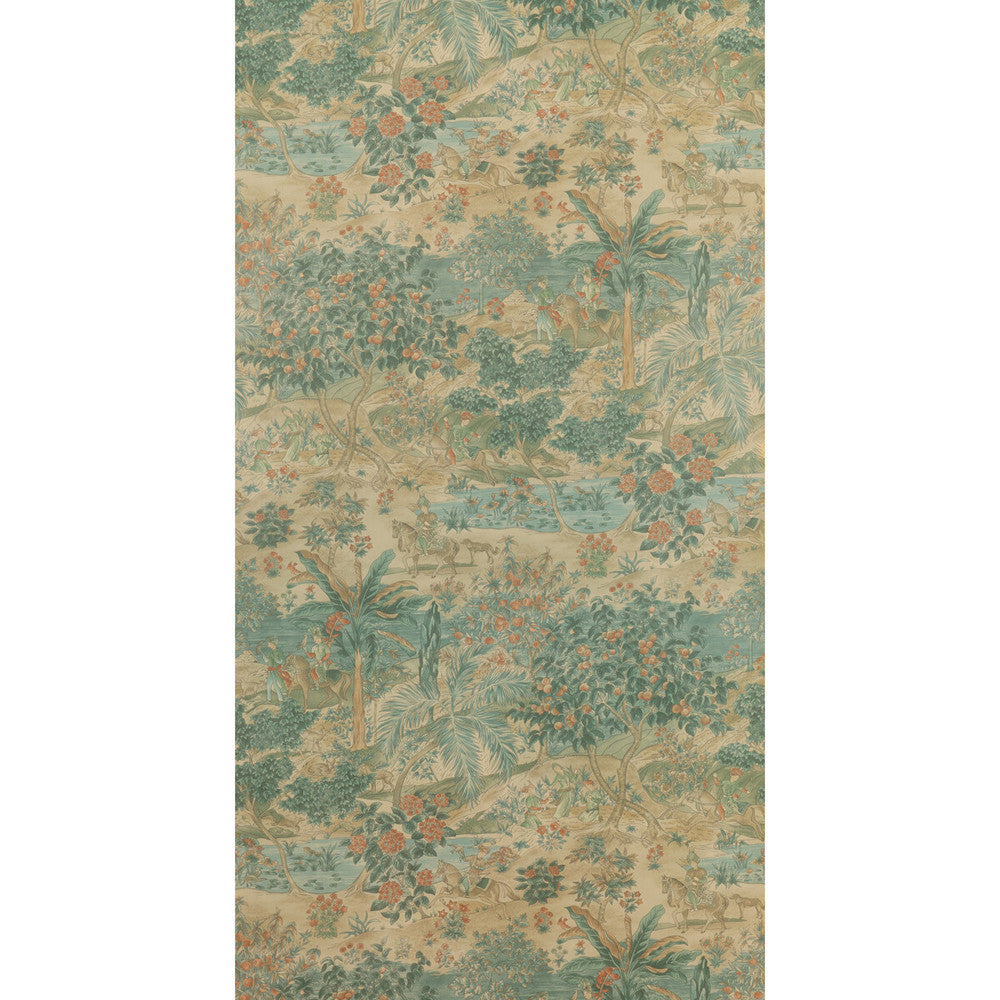Ramayana Sage/Multi by G P & J Baker Wallcovering SIGNATURE II WALLPAPERS PAPER - 100% United Kingdom Horizontal: 26.989 and Vertical: 36.051 26.989 - Fabric Carolina -