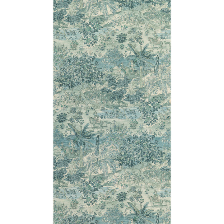 Ramayana Blue by G P & J Baker Wallcovering SIGNATURE II WALLPAPERS PAPER - 100% United Kingdom Horizontal: 26.989 and Vertical: 36.051 26.989 - Fabric Carolina -