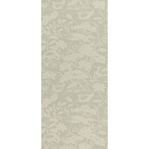 Heron & Lotus Flower Aqua by G P & J Baker Wallcovering