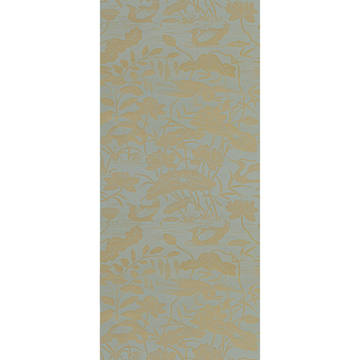 Heron & Lotus Flower Eucalyptus by G P & J Baker Wallcovering SIGNATURE II WALLPAPERS PAPER - 100% United Kingdom - Horizontal: 20.488 and Vertical: 25.216 20.488 - Fabric Carolina -