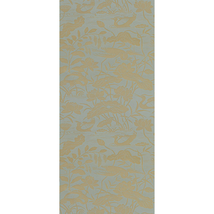 Heron & Lotus Flower Eucalyptus by G P & J Baker Wallcovering G P & J Baker Wallcovering Heron & Lotus Flower EucalyptusWallcovering SIGNATURE II WALLPAPERS NON WOVEN - 100% United Kingdom </p><p>Repeat: H: 20.488, V: 25.216 20.488 - Fabric Carolina -