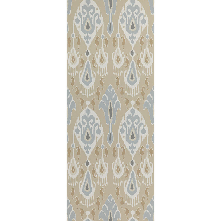 Ikat Bokhara Sand by G P & J Baker Wallcovering SIGNATURE II WALLPAPERS PAPER - 100% United Kingdom - Horizontal: 20.488 and Vertical: 25.216 20.488 - Fabric Carolina -