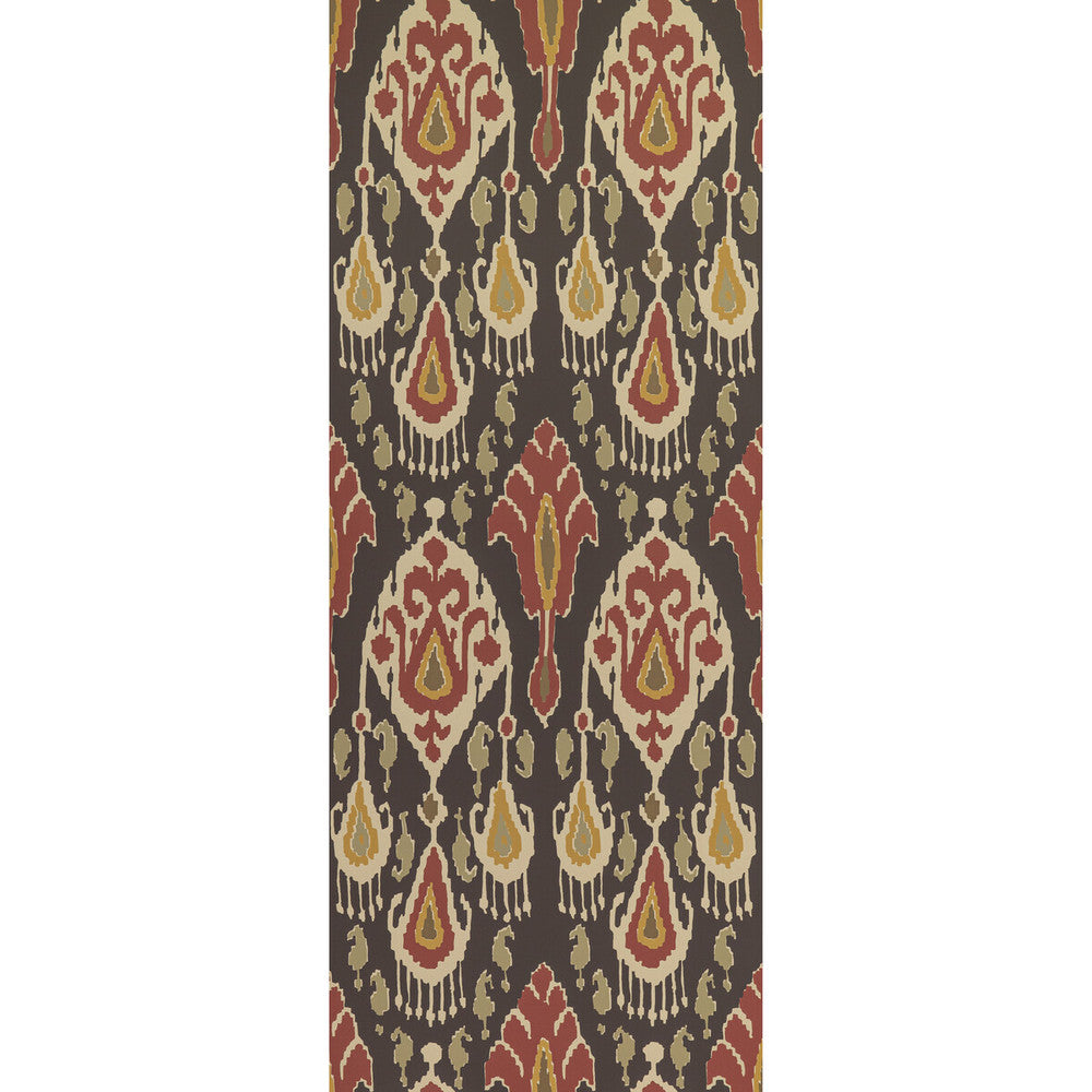 Ikat Bokhara Espresso by G P & J Baker Wallcovering SIGNATURE II WALLPAPERS NON WOVEN - 100% United Kingdom Horizontal: 20.488 and Vertical: 25.216 20.488 - Fabric Carolina -