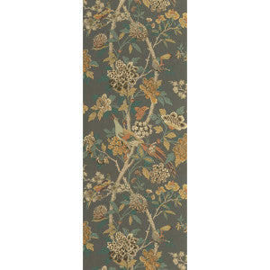 Hydrangea Bird Charcoal/Sienna by G P & J Baker Wallcovering