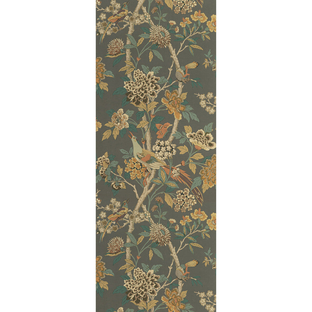 Hydrangea Bird Charcoal/Sienna by G P & J Baker Wallcovering G P & J Baker Wallcovering Hydrangea Bird Charcoal/SiennaWallcovering SIGNATURE II WALLPAPERS NON WOVEN - 100% United Kingdom </p><p>Repeat: H: 27.58, V: 44.522 27.58 - Fabric Carolina -