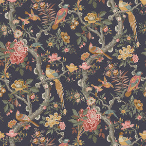 Eltham Charcoal/Jewel by G P & J Baker Wallpaper