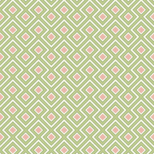 La Fiorentina Small Green/Blush by G P & J Baker Wallpaper