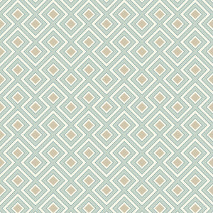 La Fiorentina Small Aqua by G P & J Baker Wallpaper