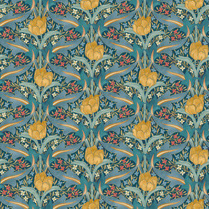 Tulip & Jasmine Teal by G P & J Baker Wallcovering
