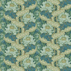 Brantwood Indigo/Teal by G P & J Baker Wallpaper