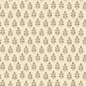 Poppy Sprig Aqua by G P & J Baker Wallpaper
