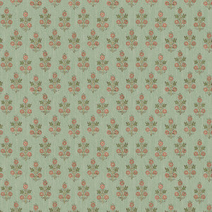 Poppy Sprig Aqua/Blush by G P & J Baker Wallpaper