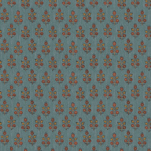 Poppy Sprig Denim by G P & J Baker Wallpaper