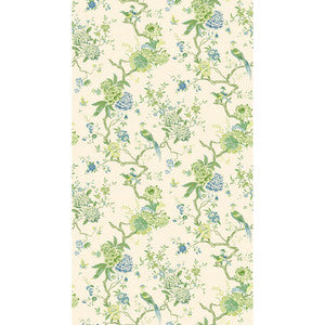 Oriental Bird Green/Blue BW45128.1.0 by G P & J Baker Wallcovering