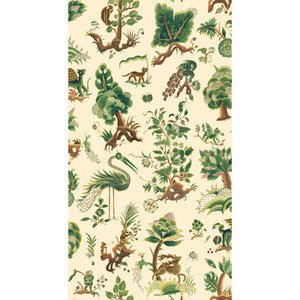 Grand Gertrude Document Green BW45137.1.0 by G P & J Baker Wallcovering
