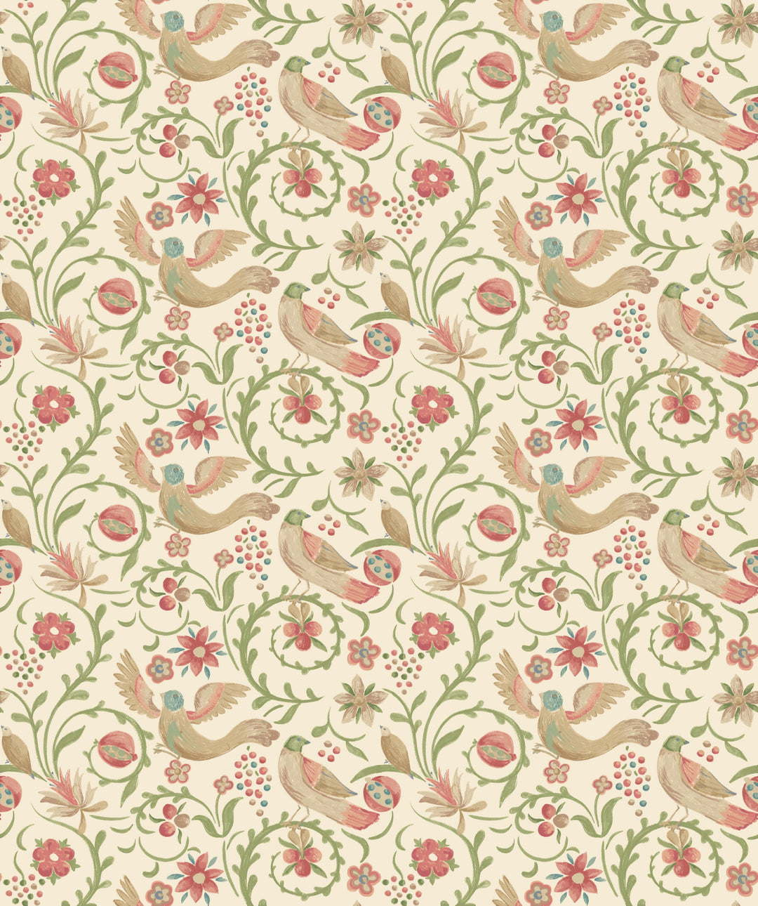 Pink/Green By G P & J Baker Wallcovering