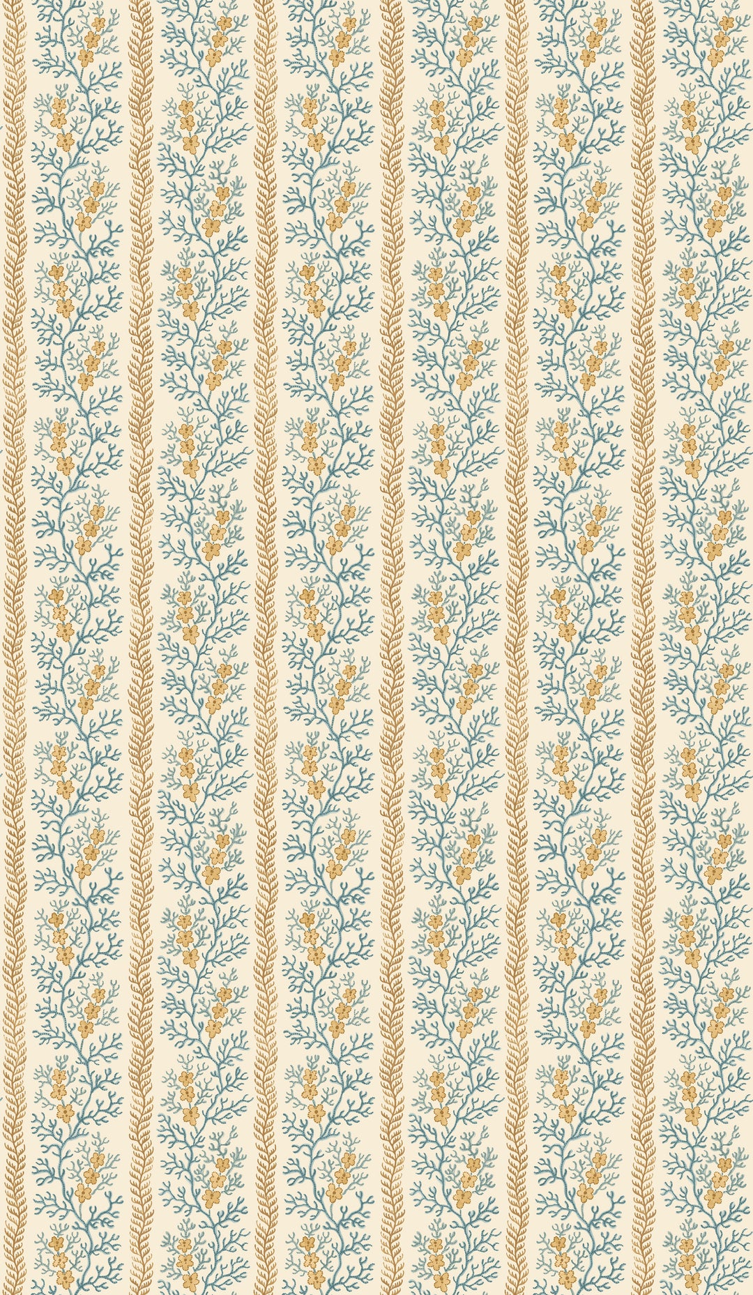 Ochre/Blue By G P & J Baker Wallcovering