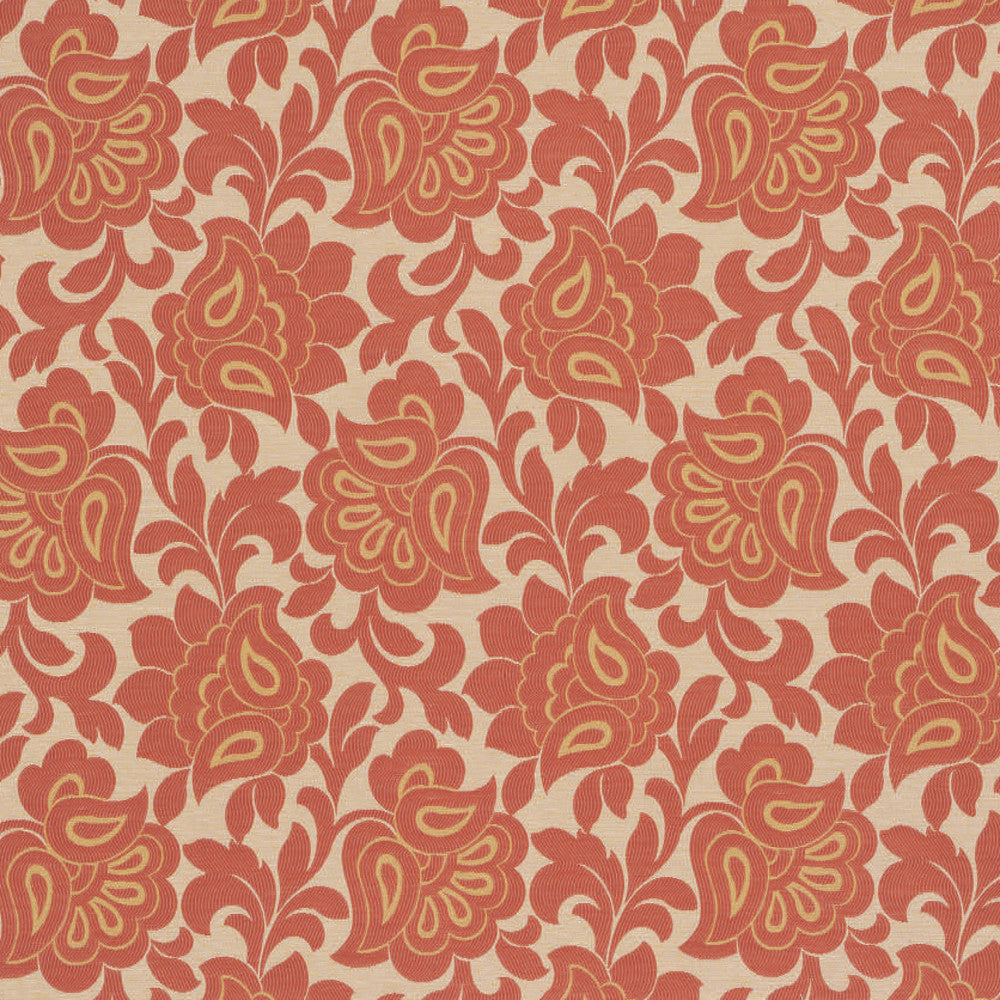 Bernhardt # 56 Tangerine by Maxwell Fabric 73% RAYON 27% POLYESTER USA </p><p>Repeat: Horizontal: H-13.5 and Vertical: V-27.2 56.5" - Fabric Carolina -
