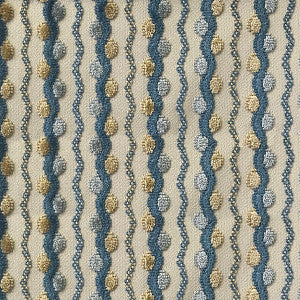 Lavina Squiggle Bluejay by Old World Weavers Fabric