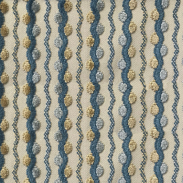Lavina Squiggle Bluejay by Old World Weavers Fabric Old World Weavers Fabric Lavina Squiggle BluejayFabric 100% VISCOSE BELGIUM </p><p>Repeat: H: 1", V: 52" - Fabric Carolina -