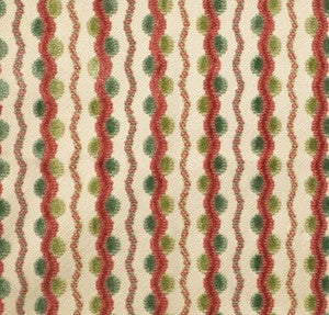 Scalamandre Fabric Lavina Squiggle Raspberry Leaf