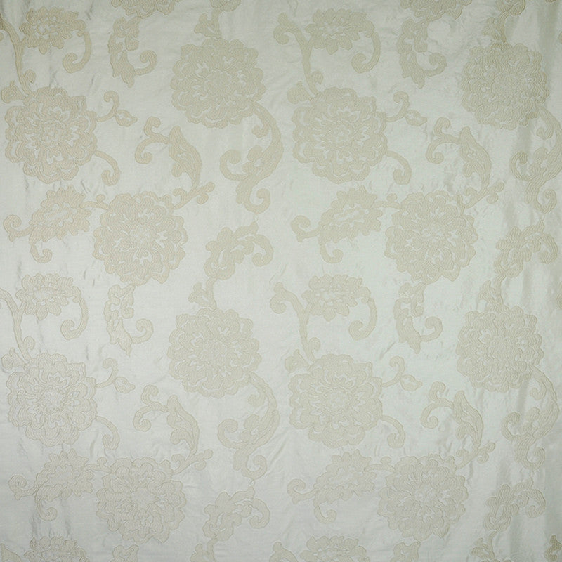 Brielle # 64 Ivory by Maxwell Fabric TELAFINA IX (memo) 92% VISCOSE 8% SILK INDIA </p><p>Repeat: Horizontal: H-25 and Vertical: V-23 54"EMB51.2 - Fabric Carolina -