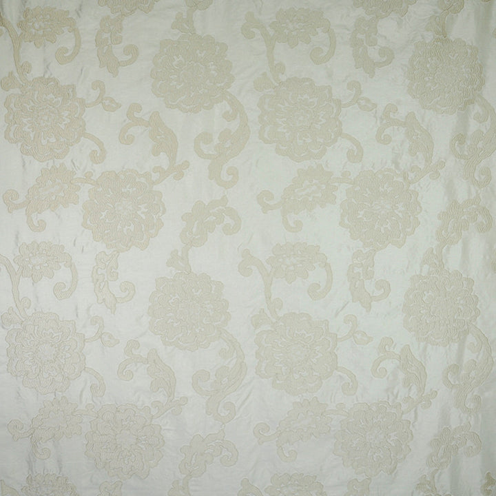 Brielle # 64 Ivory by Maxwell Fabric TELAFINA IX (memo) 92% VISCOSE/8% SILK INDIA See sample </p><p>Repeat: Horizontal: 25" and Vertical: 23" 54"EMB51.2 - Fabric Carolina -