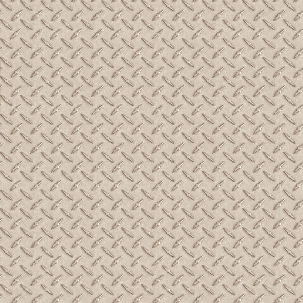 Gridlock Grey Faux Diamond Plate Wallpaper by Chesapeake Boy's Rock Covers about 56.4 square feet 20.5-in by 33-ft long roll Prepasted 20.5 - Fabric Carolina -