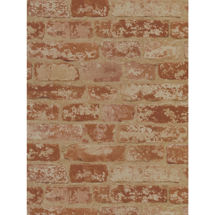 Up the Wall Red & Taupe Wallpaper by York Wallcoverings Earthy Tones Covers about 56.4 square feet 20.5-in by 33-ft long roll Prepasted 20.5 - Fabric Carolina -