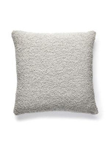 Scalamandre Pillows Mouton Boucle Pillow 22 X 22 - Silver