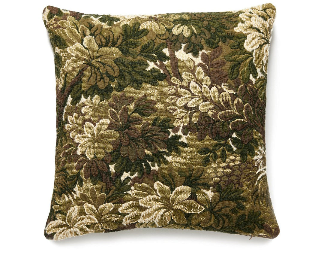 Ridge Edge Pillow 22 X 22 - Moss BZSDDK060C0036 by Scalamandre Designer Pillow