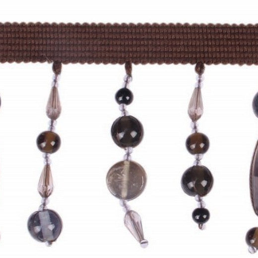 Beaded Fringe - Smoke by Europatex Fabric Beaded Couture 65% Glass / 15% Plastic / 20% Rayon China See Sample Horizontal: N/A and Vertical: N/A 3.50 inches  - Fabric Carolina -