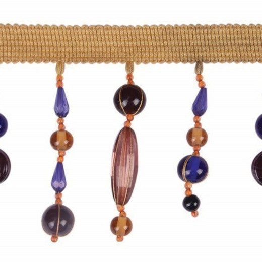 Beaded Fringe - Sunset by Europatex Fabric Beaded Couture 65% Glass / 15% Plastic / 20% Rayon China See Sample Horizontal: N/A and Vertical: N/A 3.50 inches  - Fabric Carolina -