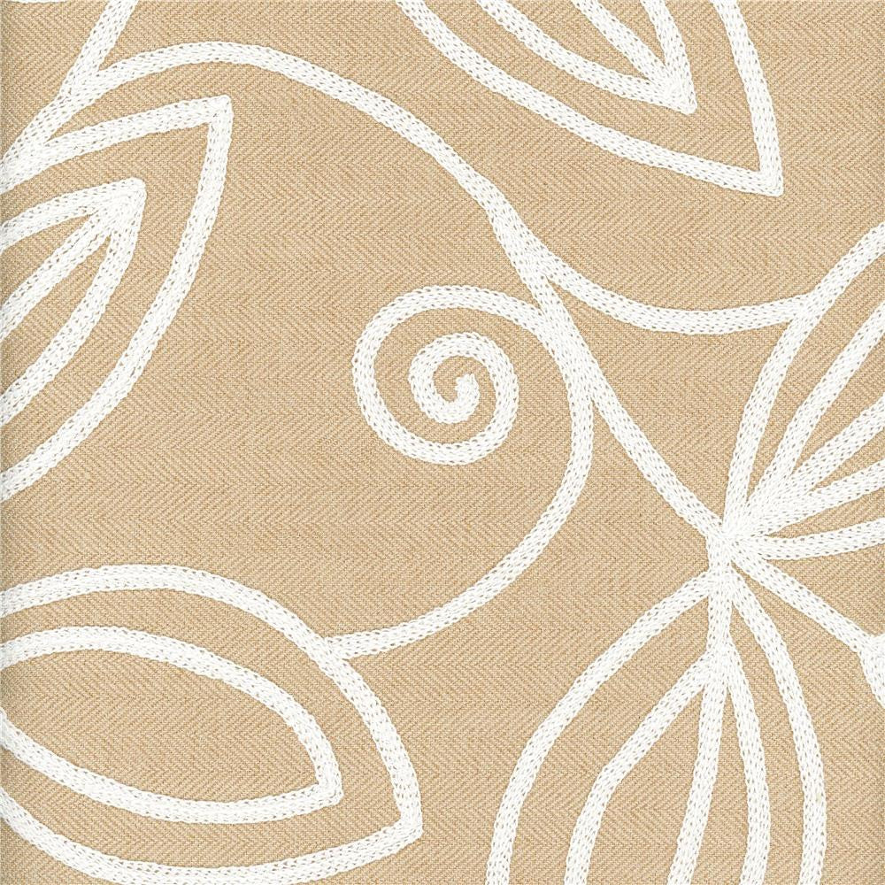 Botanique Straw by Heritage Fabric - 100% Polyester USA or Imported Horizontal: and Vertical: 54" - Fabric Carolina -