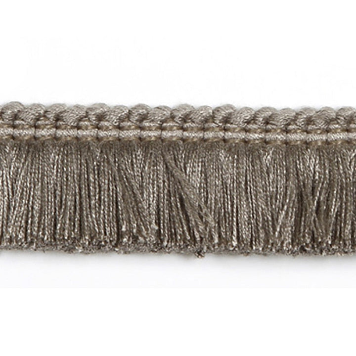 Hellenic Key Brushed Fringe Slate by Europatex Designer Fabric Hellenic 97% Fibranne, 2% Polyester, 1% Nylon 1.25 inches - Swanky Fabrics -
